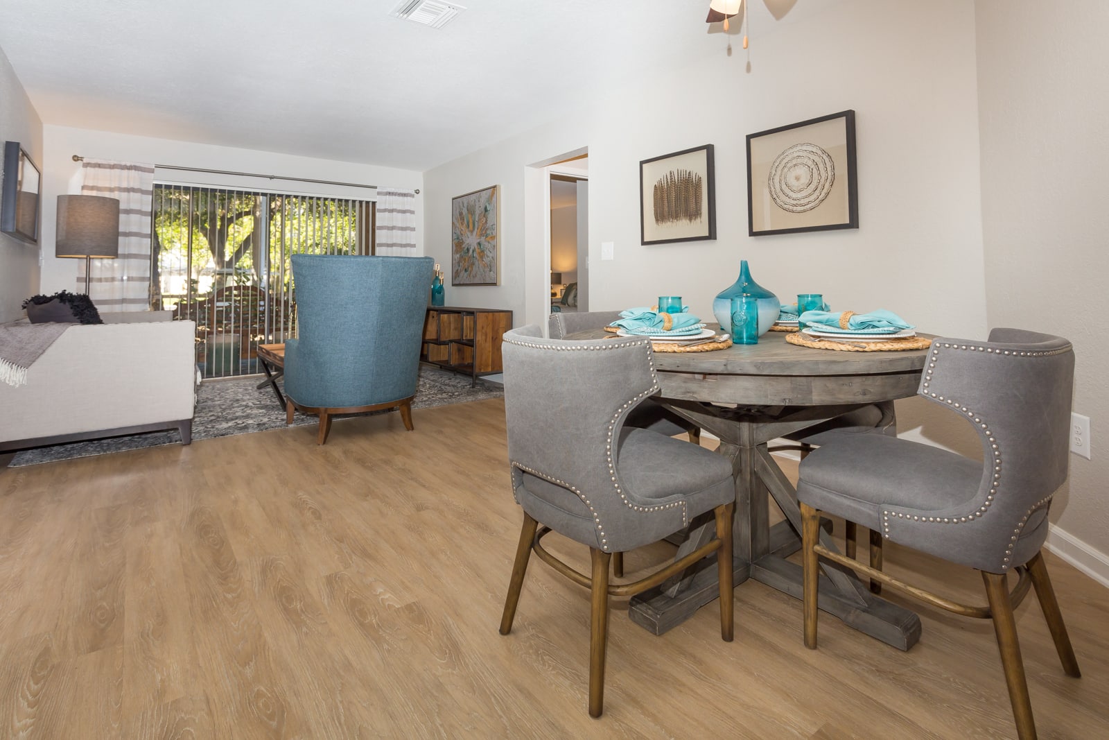 Spacious floor plans with dining areas.