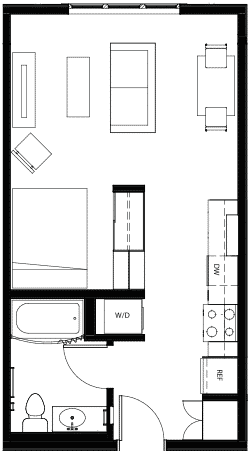 attwell-S1, studio floor plan.