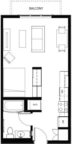 attwell-S1, studio floor plan.