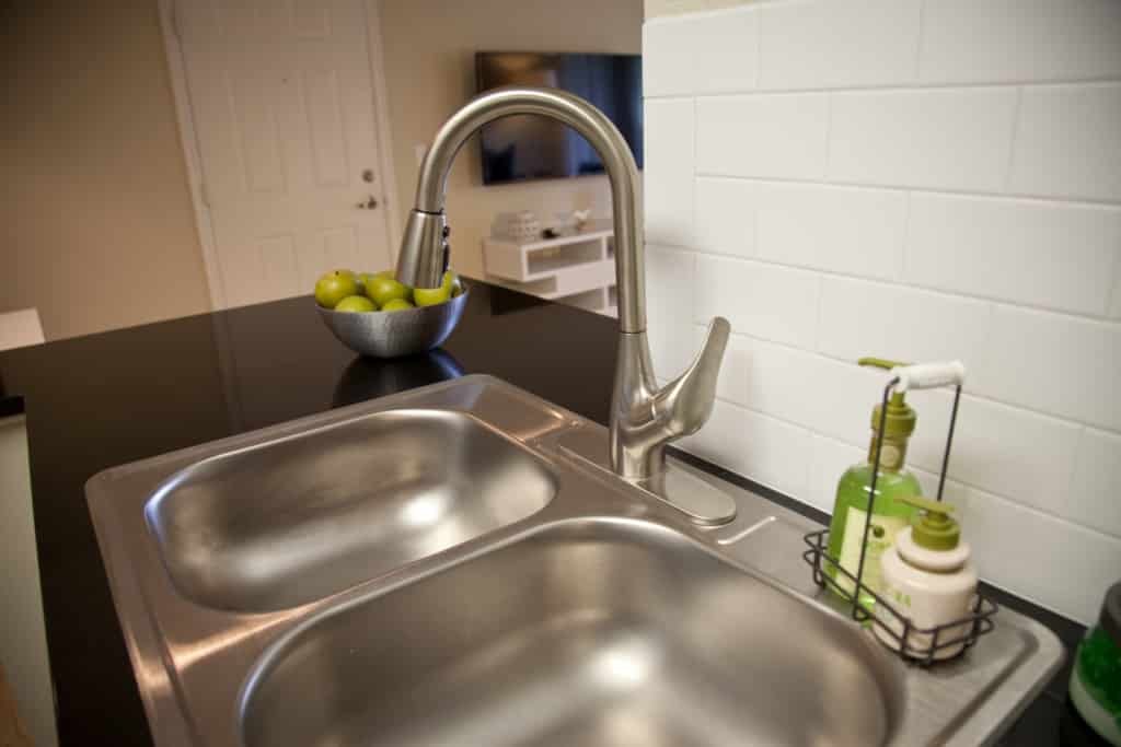 Double Sinks with Pull Down Sprayers